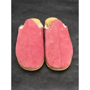 Sabah Suede Shearling Fur Baba Slide Mules Pink Women's Size 43 US 11.5/12